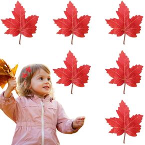 Fall Maple Hair Clips Small Maple Hair Clip Autumn Thanksgiving Alligator Clips Orange Fallen Leaf Hairpins Thanksgiving Theme, Harvest Festival Party Hair Accessories for Women Girl 6Pcs