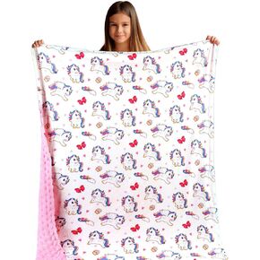 New Born Baby Girl Blanket Double Layer Fuzzy Toddler Throw Blankets Soft Plush Minky Daycare Baby Girls Blanket for Baby Shower Birthday Gift Pink 30 x 40 Inch (Elephant, 1)