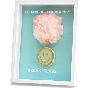 Funny in Case of Emergency Prank Money Gifts, Unique Office for Coworkers, Fun Gag Gifts Wall Art Decor for Women and Men, Shadow Box Frame Display Case, 9x9
