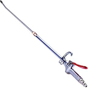 High Volume Powerful Air Blow Gun, Pneumatic Air Compressor Tool with 17-26 Inch Extensible Stainless Steel Nozzle, 360° Swivel Hook, Extended Dust Blower Gun, Elegant Alloy Material