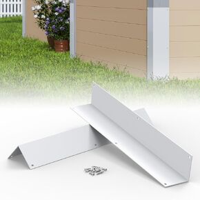BJADE'S Aluminum Siding Corners Metal Corner Guards for Vinyl Siding,Outside Weed Whacking Protection，3 3/8'' x 3 3/8'' x 15 3/4'',2 Pack
