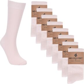 No Cold Feet 8 Pack Pink Socks - Comfortable Groomsmen Socks for your Wedding Day