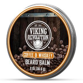 Beard Balm with Clary Sage Scent and Argan & Jojoba Oils - Styles, Strengthens & Softens Beards & Mustaches - Leave in Conditioner Wax for Men by Viking Revolution