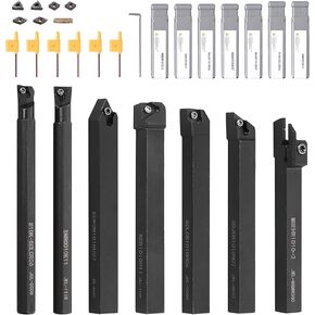 Upgrade Your Turning Game with XUNTOP's 21-Piece Lathe Boring Bar Set - Perfect for Turning, Grooving, Threading, and Boring