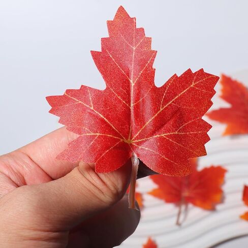 Fall Maple Hair Clips Small Maple Hair Clip Autumn Thanksgiving Alligator Clips Orange Fallen Leaf Hairpins Thanksgiving Theme, Harvest Festival Party Hair Accessories for Women Girl 6Pcs in Saudi Arabia