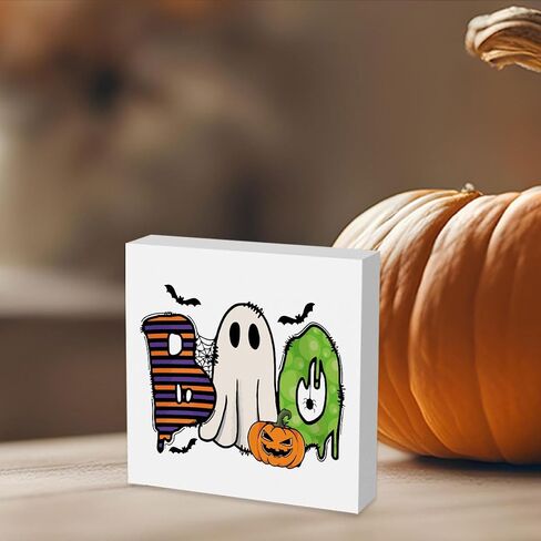 Halloween Decorations Halloween Decor Freshly Boo'd Coffee Sign Boo Decorations Halloween Kitchen Decor Halloween Coffee Sign Ghost Decorations Halloween Decor for Home Office 5 X 5 Inch in Saudi Arabia
