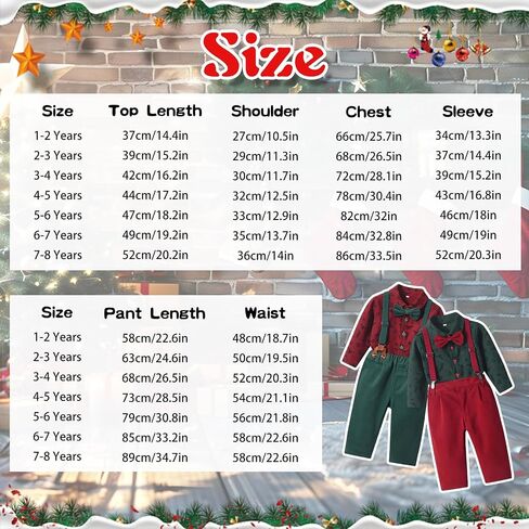 Baby Boy Christmas Outfit Toddlers Xmas 4PCS Bow-tie Shirt and Suspender Pants Gentleman Set in Saudi Arabia