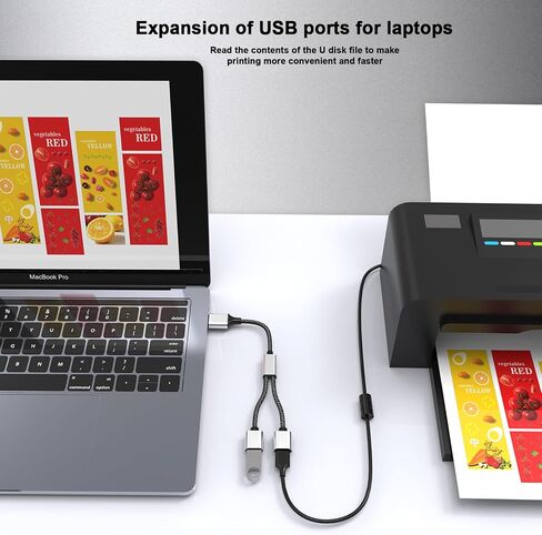 USB A Splitter(10 inch long),USB A Splitter 1 in 3 out,USB A Male to 3 Female USB Y Splitter,USB Splitter for Charging Slow and Data Transfer for Webcam/Printer/USB Devices/Laptop Etc (Grey) in Saudi Arabia