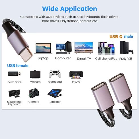 USB A Splitter(10 inch long),USB A Splitter 1 in 3 out,USB A Male to 3 Female USB Y Splitter,USB Splitter for Charging Slow and Data Transfer for Webcam/Printer/USB Devices/Laptop Etc (Grey) in Kuwait