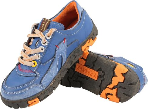 TMA EYES Women's Flat Shoes Lace-Up Casual Fashion Comfortable Leather Shoes in Kuwait