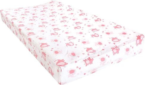 غطاء وسادة تغيير الحفاضات مناسب للأطفال من الجنسين من Luvable Friends، فيل أساسي للفتيات، مقاس واحد in Kuwait