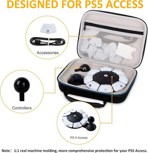 EVA Carrying Case for PS5 Portal + 2 Sony DualSense Wireless Controller,Built-in Stand Design/Shockproof Anti-Scratch in Saudi Arabia