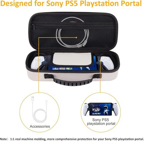 EVA Carrying Case for PS5 Portal + 2 Sony DualSense Wireless Controller,Built-in Stand Design/Shockproof Anti-Scratch in Kuwait