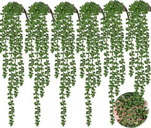 RECUTMS 3 Pack Artificial Hanging Plants Fake Potted Plants Shelf Plants Faux Eucalyptus Fake Hanging Plants Mandala Ivy Vine Leaves Pea Pod for Home Room Wall Office Plant Indoor Outdoor Garden Decor in Saudi Arabia