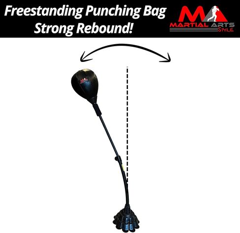 Boxing Bag with Stand, Standing Punching Bag, Adjustable Height Freestanding Speed Ball for MMA, Kickboxing, Muay Thai & Martial Arts for Training Reflexes, Timing and Fitness from Home/Gym in Kuwait