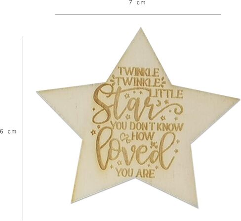 Twinkle Little Star you Don't know how loved are - New Baby Card with Wooden Keepsake in Saudi Arabia