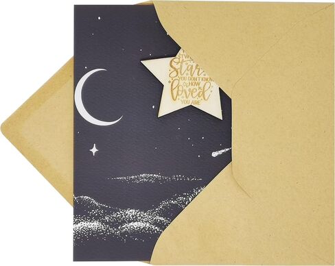 Twinkle Little Star you Don't know how loved are - New Baby Card with Wooden Keepsake in Saudi Arabia