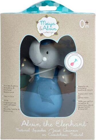 تيكيري تويز ألفين الفيل خشخيشة، لعبة تصدر صوتًا من المطاط الطبيعي العضوي بالكامل، للأعمار من 6 أشهر فما فوق (78313) in Kuwait