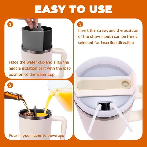 2-in-1 Drink Separate 40 OZ Suitable for Tumbler Cup, Compatible with Tumbler Cup Accessories, Used as a Cold Drink Separator for Coffee, Juice, Cocktails, Whiskey in Saudi Arabia