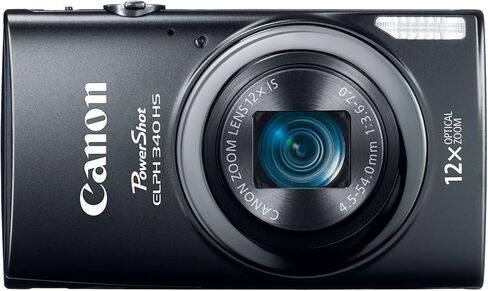 كاميرا Canon PowerShot ELPH 340 HS 16MP الرقمية (أسود) (متجددة) in Saudi Arabia
