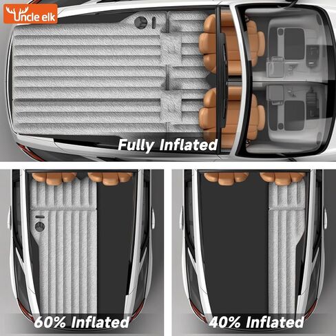 SUV Air Mattress: Inflatable Car Air Mattress for Camping, Flocking Car Bed with Air Pump & 2 Pillows, Portable Sleeping Pad Mattress for Home Car Travel Camping Orange in Saudi Arabia