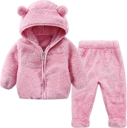 Newborn Boys Girls 0-6 Months Winter Jackets For Baby Pants Coat Flecee Clothes in Saudi Arabia