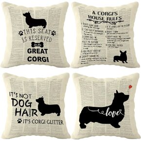 (RB) Funny Greyhound The Four Seasons Throw Pillow Case, 18 x 18 Inch Set of 4, Dog Lover Gifts, Greyhound Lover Gifts, Greyhound Mom Gifts, Greyhound Owners Gifts, Pillows Cover for Sofa Couch Bed