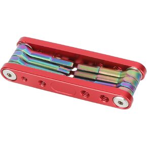 CAMVATE Folding Multi-Tool with Allen Wrenches & Screwdrivers (Red)