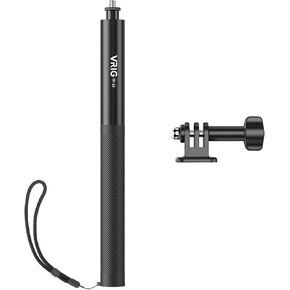 VRIG 51''(131cm) Invisible Selfie Stick, 1/4 Extended Monopod Pole, Solid and Compact Design for Insta360, for GoPro, DJI, Action Camera(Buckle Mount for GoPro and Wrist Strap Included)