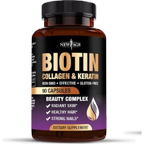 Biotin Collagen Keratin Hyaluronic Acid - 50,000mcg Hair Growth Vitamins for Men and Women, Nails, Hair, Skin Vitamins and DHT Blocker with Vitamin E Folic Acid Pumpkin Seed MSM Made in USA- 270 Count
