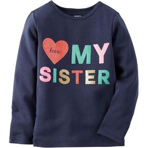 Carter's Baby Girl's Slogan Top - Love My Sister