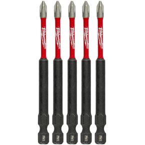 Milwaukee SHOCKWAVE #1 Phillips Bit Pack of 5, 3.5 Inch Length