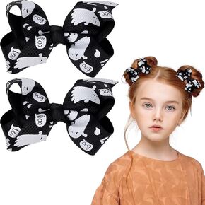 Halloween Hair Clips for Girls Purple Hair Bows Bat Hair Accessories Cute Cartoon Hairpins Bowknot Alligator Hair Barrettes Clip for Halloween Party Cosplay Decoration Supplies 2Pcs in Kuwait