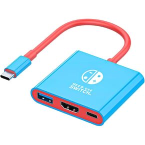 محطة إرساء لجهاز Nintendo Switch، محول تلفزيون USB C إلى HDMI محمول يدعم 4K/60HZ متوافق مع Steam Deck/Nintendo Switch OLED، Switch Travel Dock مع منفذ HDMI2.0 USB3.0