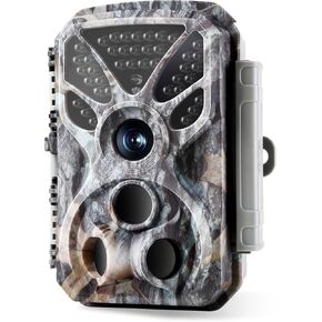 Trail Camera Game Hunting Cam 32MP 4K/2160P with Sound Recording for Wildlife, Yard, Home Security, No-Glowing Night Vision IP66 Waterproof 120° Wide Angle IR Detection Distance 100ft/30m