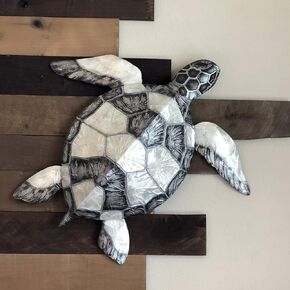Eangee Home Design Sea Turtle Wall Decor Group Of Five 29 Inches Length x 2 Inches Width x 23 Inches Height (m8004)