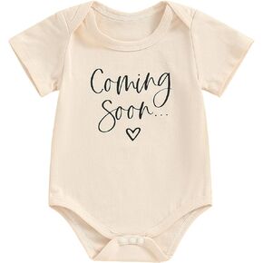 Pregnncy Announcement Baby Bodysuit Reveal Idea&Surprise Gift for Husband, Grandma, Grandpa or Family