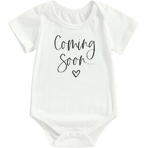 Pregnncy Announcement Baby Bodysuit Reveal Idea&Surprise Gift for Husband, Grandma, Grandpa or Family