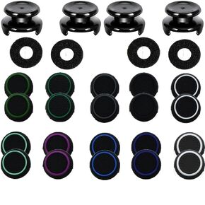 Controller Accessories Thumbstick Grips for Xbox, 2 Pairs HIGH STICK, 20 PCS Joystick Thumb Grips Extenders and 4 PCS Precision Rings Attachments for Xbox One/Series X Control - Mixed Color 1