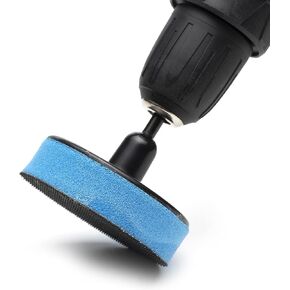 Glass Polish 3 inch (75mm) Backing Pad for Drill - Hook and Loop Foam Backing Pad with Drill Attachment