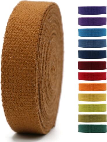 2" & 1.5'' & 1" Cotton Webbing - 5 Yards - 50+ Colors -%100 Natural Cotton - Turkish Woven - Heavy Duty 1 Inch 1.5 Inch 2 Inch Canvas Webbing for Sewing Straps Bag Climbing Indoors Craft DIY 11304… in Saudi Arabia