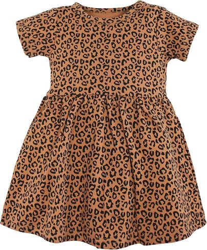 هدسون بيبي فساتين قطنية للفتيات الصغيرات، الفهد والقلوب، 5T in Kuwait