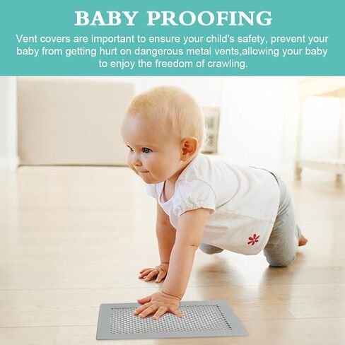قطعتان من أغطية فتحات تهوية الأطفال لسجلات فتحات تهوية السقف والأرضيات المنزلية، وغطاء فتحة تهوية أرضية من السيليكون، والتقاط الأشياء الصغيرة وشعر الحطام ومنتج آمن للأطفال، وغطاء فتحة تهوية أرضية مقاوم للأطفال (رمادي) in Kuwait