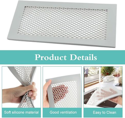 قطعتان من أغطية فتحات تهوية الأطفال لسجلات فتحات تهوية السقف والأرضيات المنزلية، وغطاء فتحة تهوية أرضية من السيليكون، والتقاط الأشياء الصغيرة وشعر الحطام ومنتج آمن للأطفال، وغطاء فتحة تهوية أرضية مقاوم للأطفال (رمادي) in Kuwait