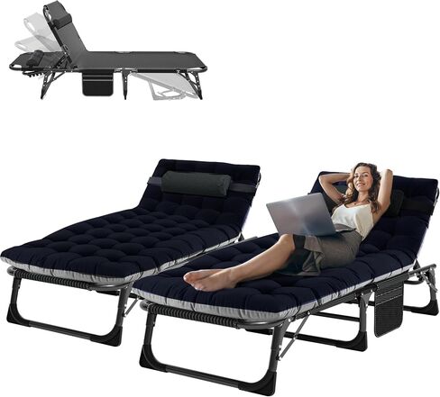ABORON Folding Camping Cots for Adults, Double Layer 1200D Sleeping Cot, Heavy Duty Guest Bed with Mattress Carrying Bag Home Office Vacation Hospital in Saudi Arabia