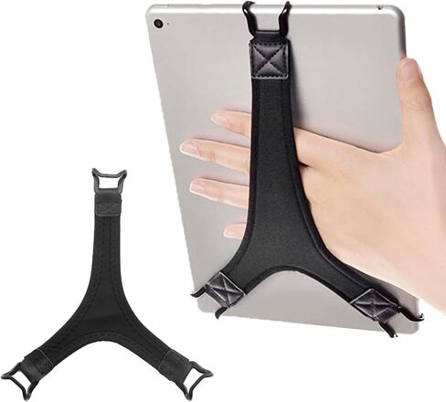 2 Pack Security Tablets Hand Strap Holder, 7.6''-11'' Handle Grip High-Elasticity Bands, Lightweight One-Handed Operation No-Dropping Strap Compatible with iPad/Air Kindle eReaders (Black) in Saudi Arabia
