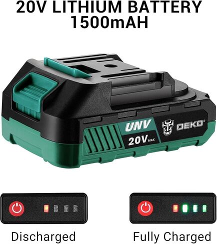 Power Drill Cordless: DEKO PRO Green Cordless Drill 20V Electric Power Drill Set Tool for Women Drills Cordless with Battery and Charger Drill Driver 20 Volt Drill Driver Kit in Kuwait
