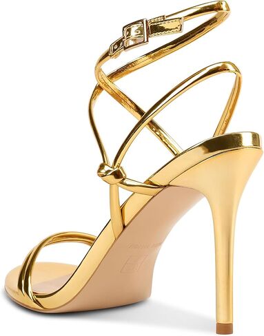 HEUIVZAR Womens Strappy Lace-up Stiletto High Heel Sandals Open Toe Ankle Strap Slingback Party Sexy Dress Shoes Patent Leather 3.9 Inches Heels in Saudi Arabia