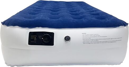 Greaton, 9-Inch Durable Luxury Inflatable Air Mattress with Comfort Coil Technology and High Capacity Pump, Good for Camping, Home and Portable Travel, Twin, Blue in Kuwait