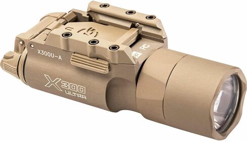 SureFire X300U-A Ultra High Output 1000 Lumens LED Weapon Light, Black, with 12 Extra CR123A and 3 Battery Cases - Universal/Picatinny Lever Latch Rail Mount, Z-XBC Push/Toggle Switch, 6V in Saudi Arabia